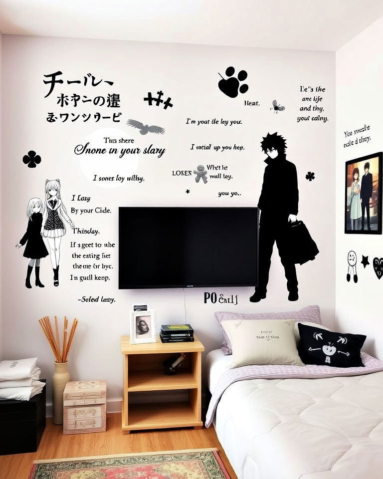 anime themed wall decals