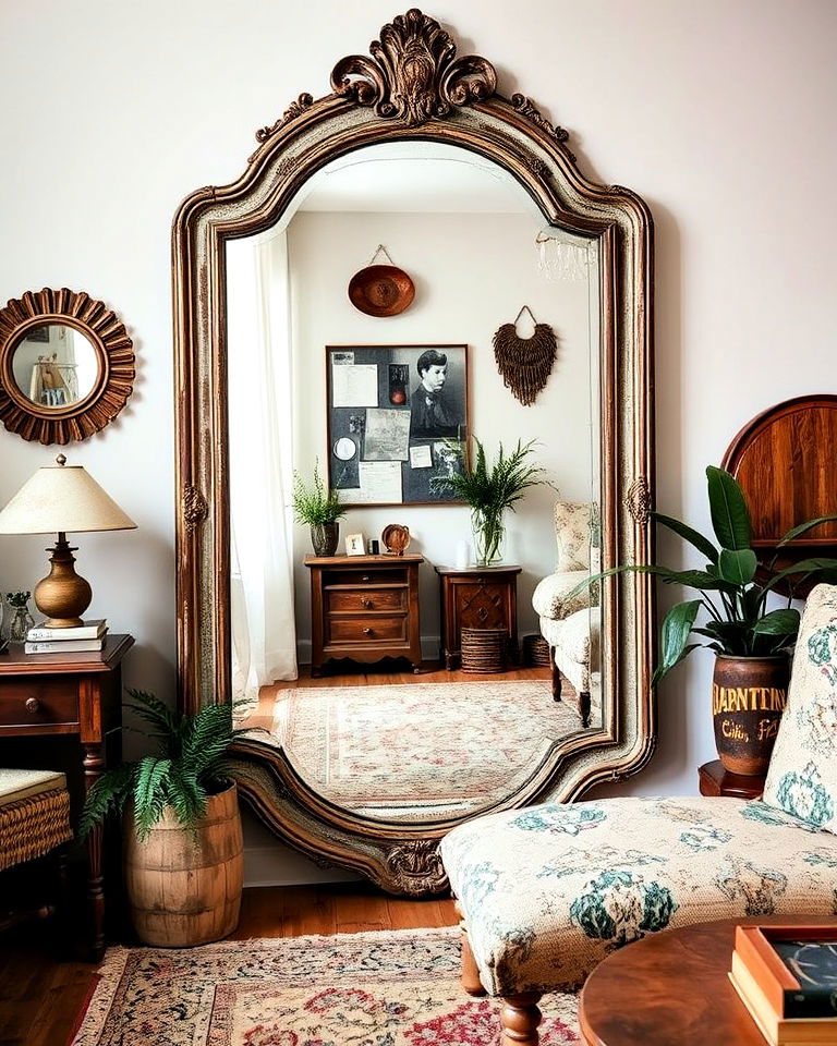 antique mirror for light play