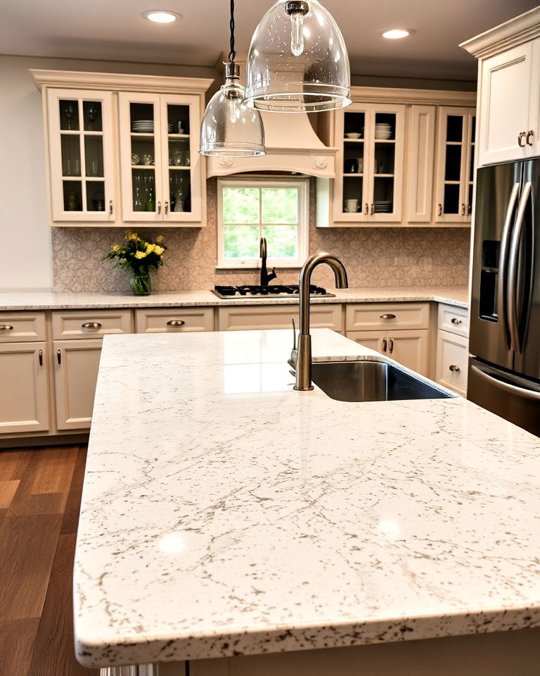 antique white granite kitchen countertop