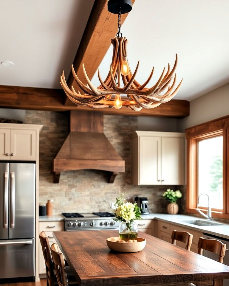 antler inspired lighting