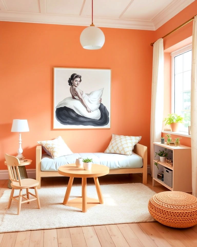 apricot pastel colour home for a touch of sweetness