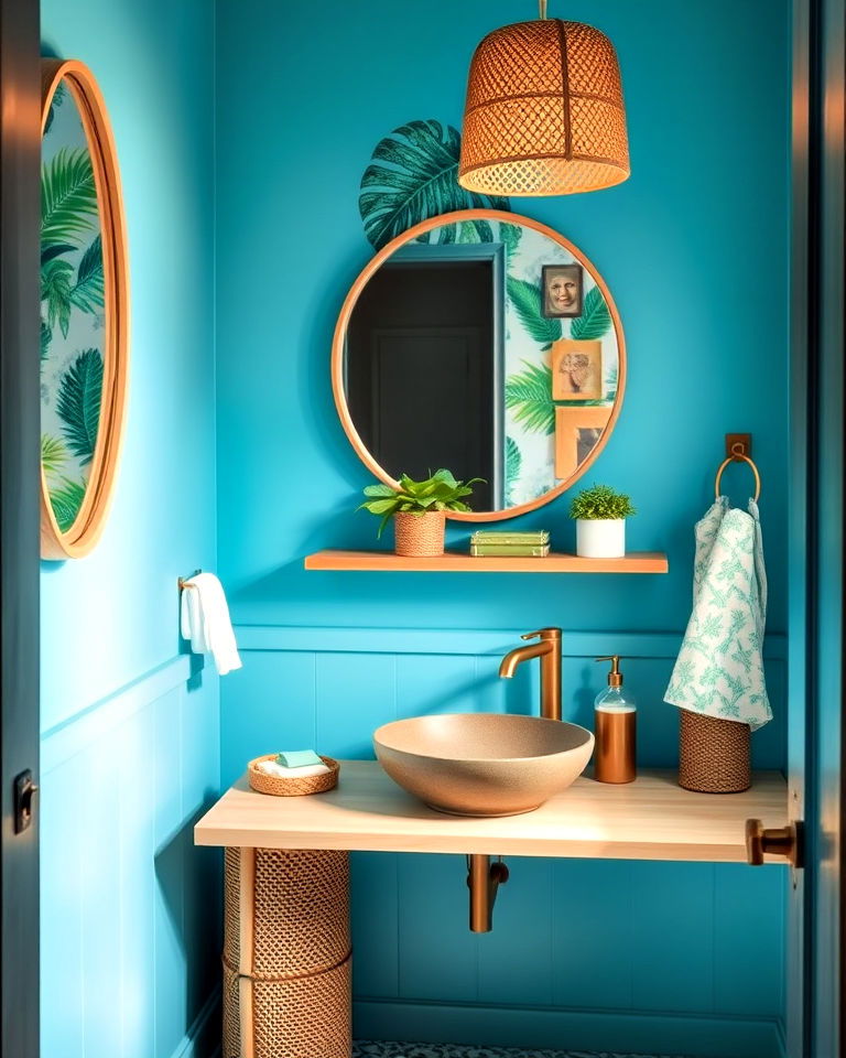 aqua blue tropical theme