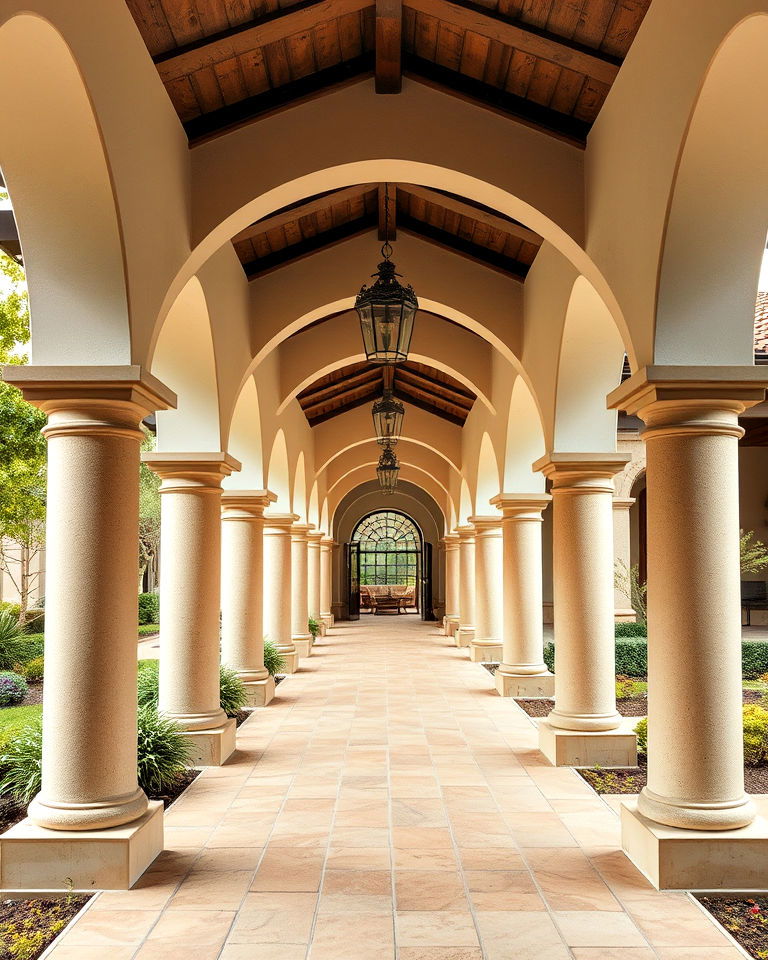 arched covered walkways
