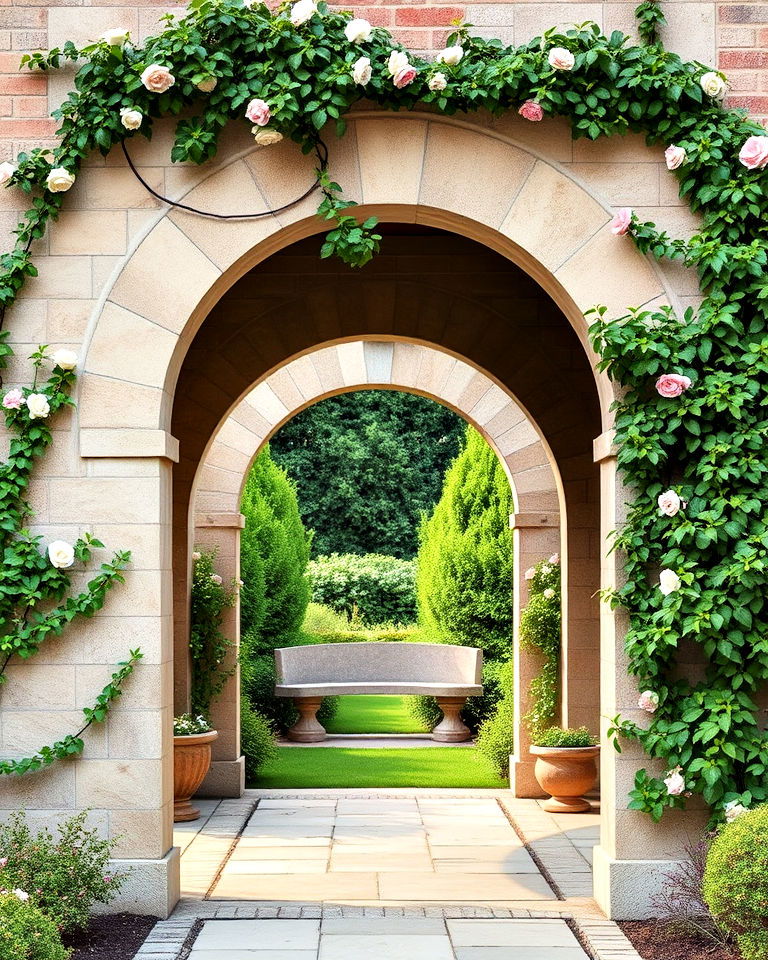 arched stone entrances