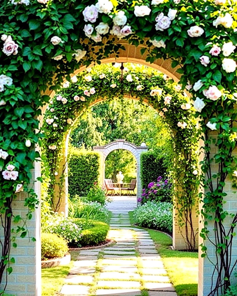 archways covered in vines