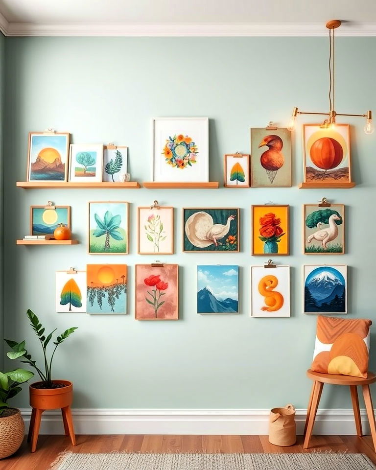 art room display wall