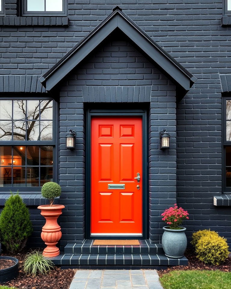 artistic statement with color accents