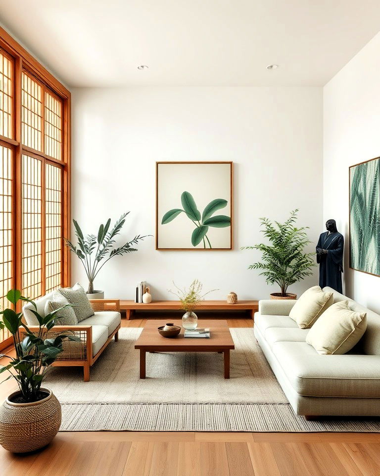 asian inspired decor for living room