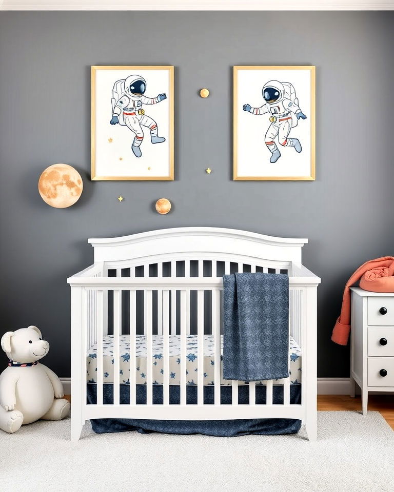 astronaut wall art for nursery