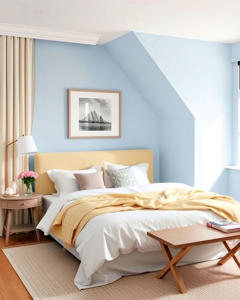 baby blue pastel colour for a relaxing home