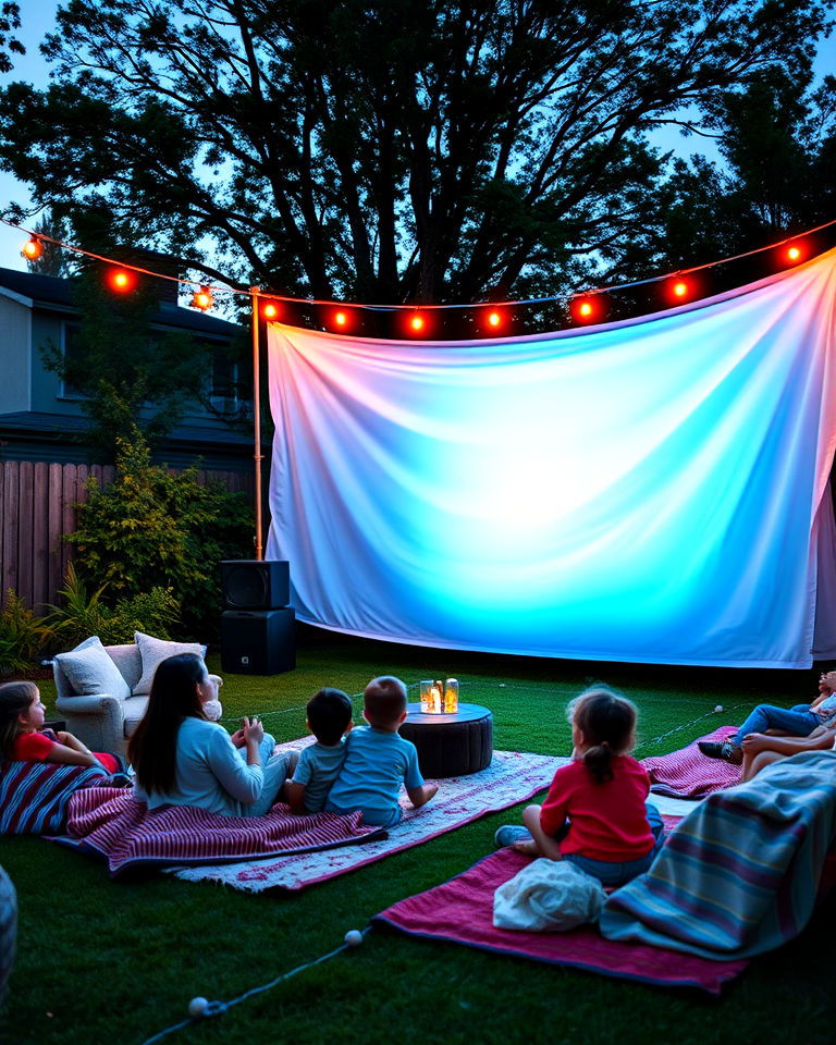 backyard theater for movie nights