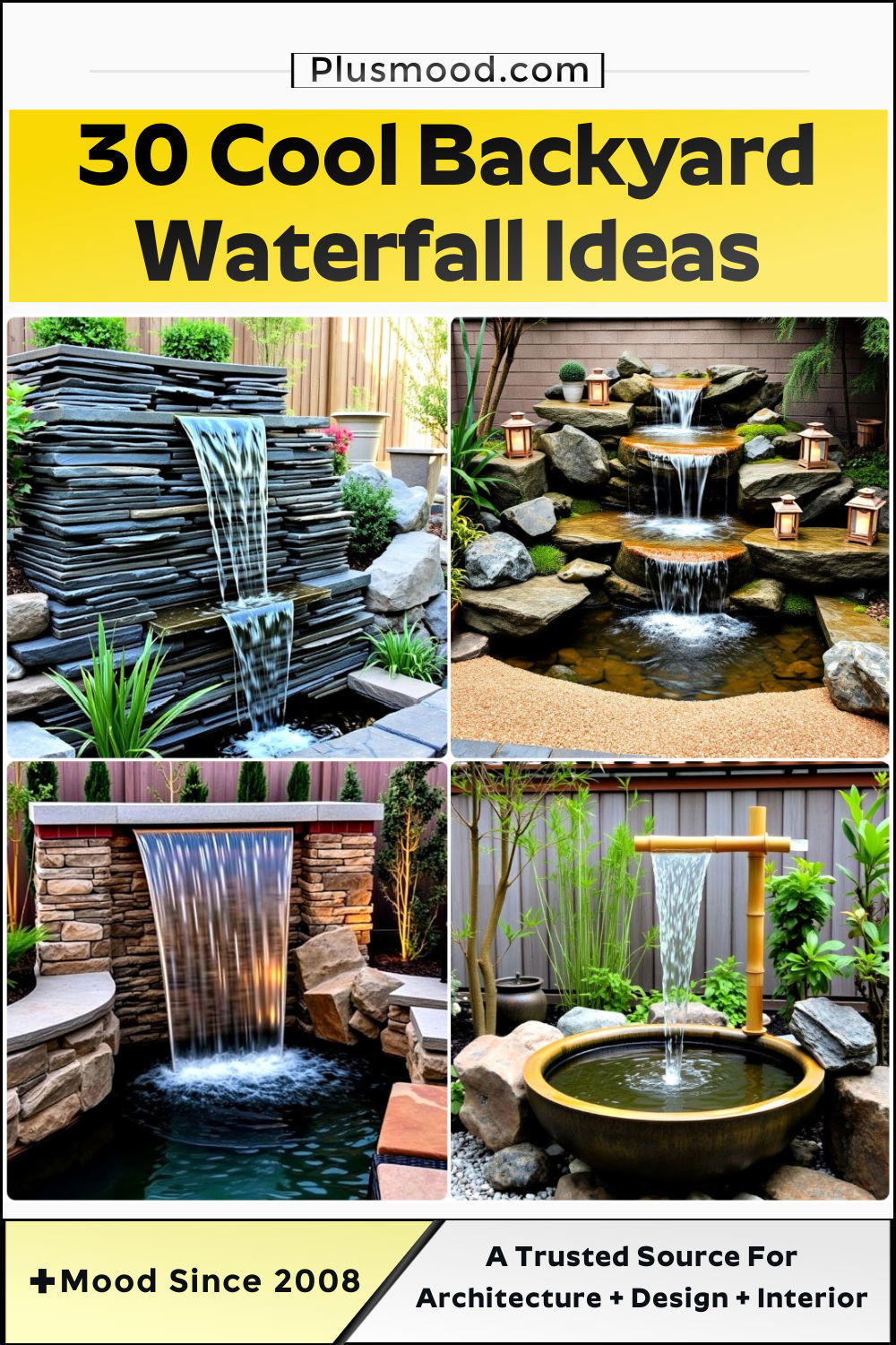 backyard waterfall ideas and inspiration