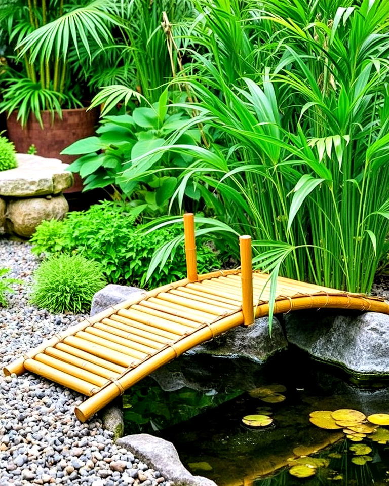 bamboo garden bridge