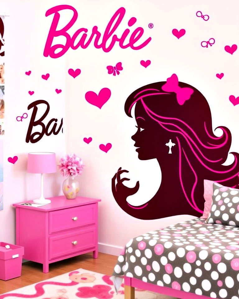 barbie themed wall decals
