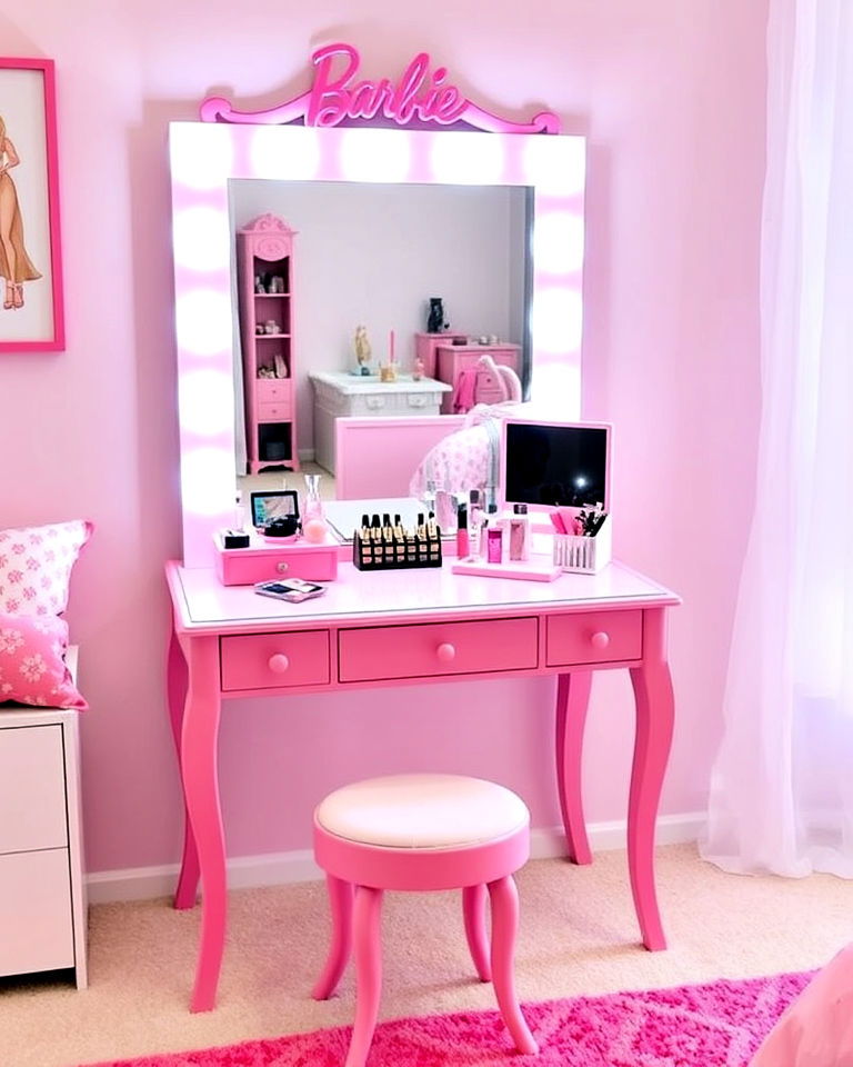 barbie’s glam vanity for makeup