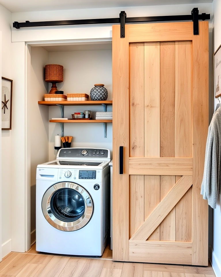 barn door entryway for rustic appeal