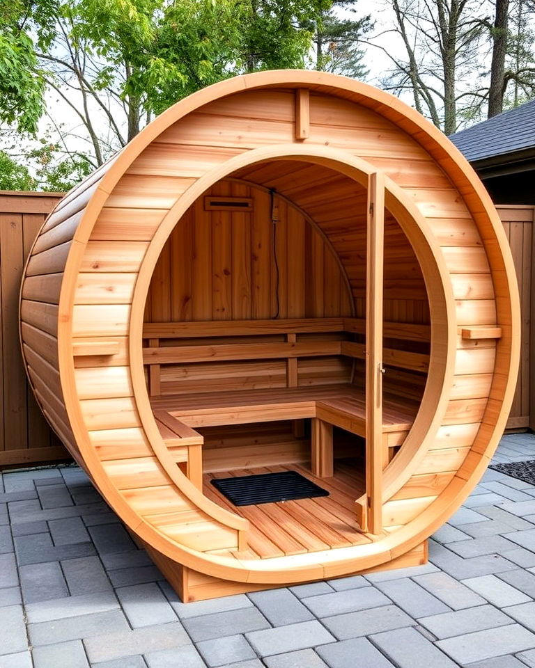 barrel sauna