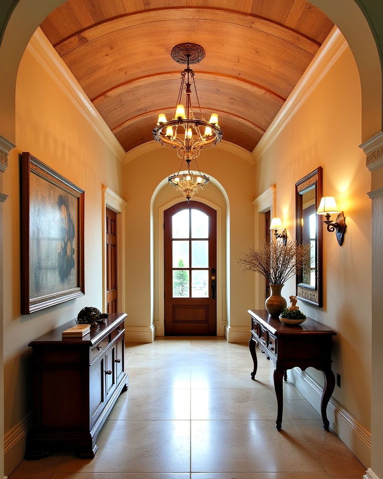barrel vaulted ceiling for elegance