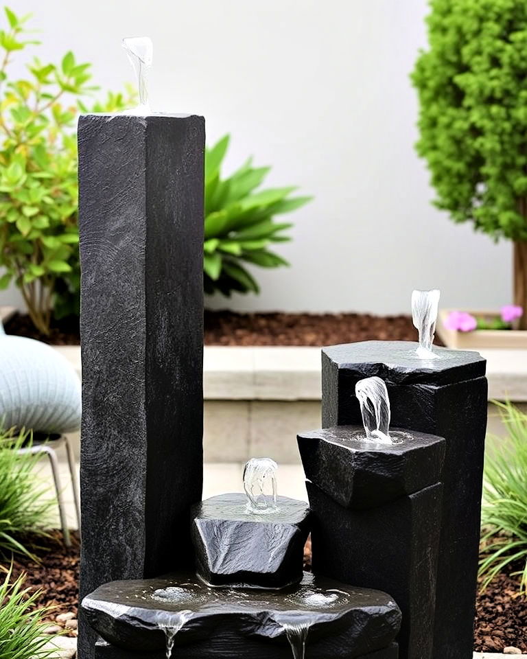 basalt column fountain