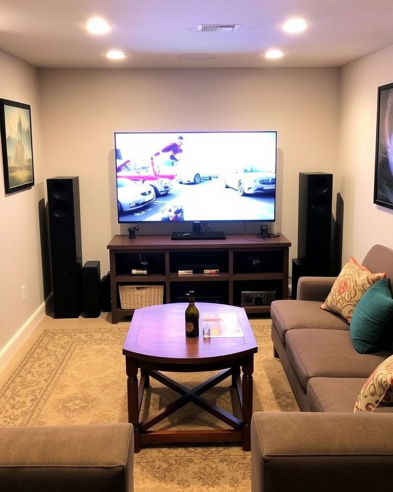 basement game console zone
