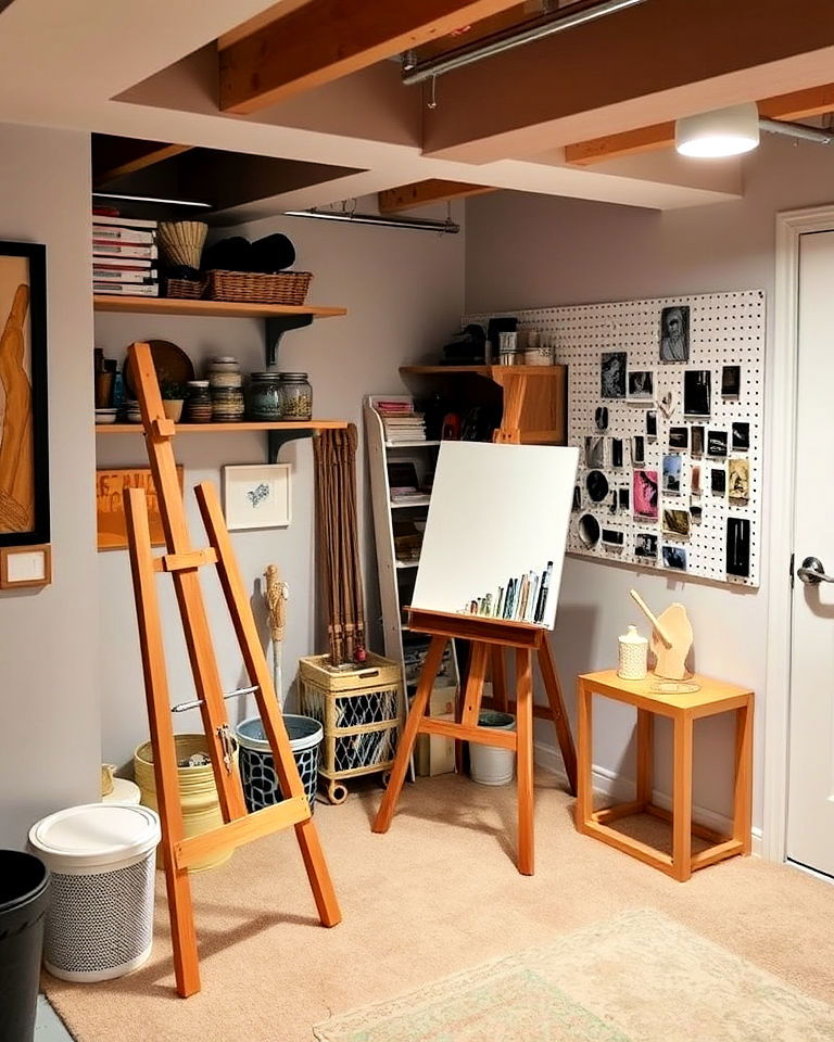 basement into an art studio