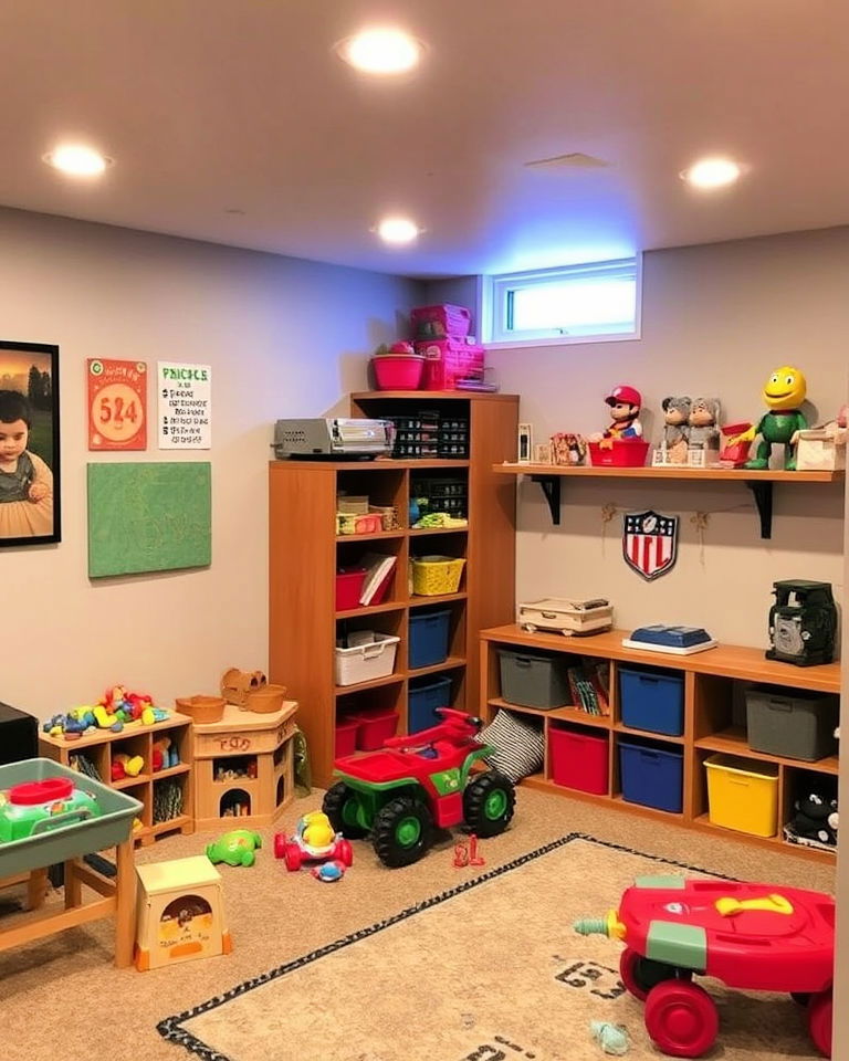 basement kids play area