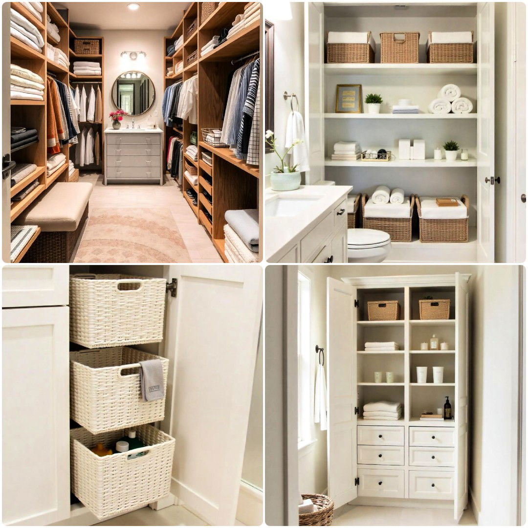 20 Bathroom Closet Ideas for Organized Storage