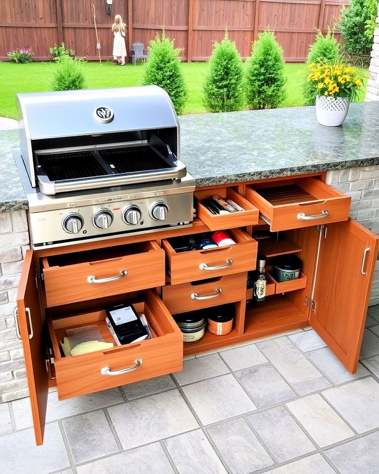 bbq island with built in storage