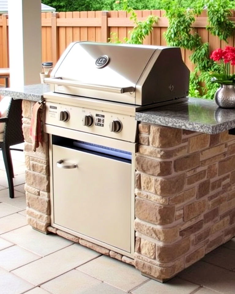 bbq island with ice chest