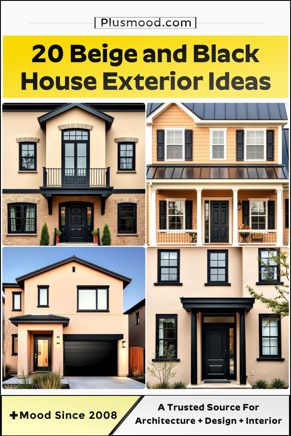 best beige and black house exterior ideas