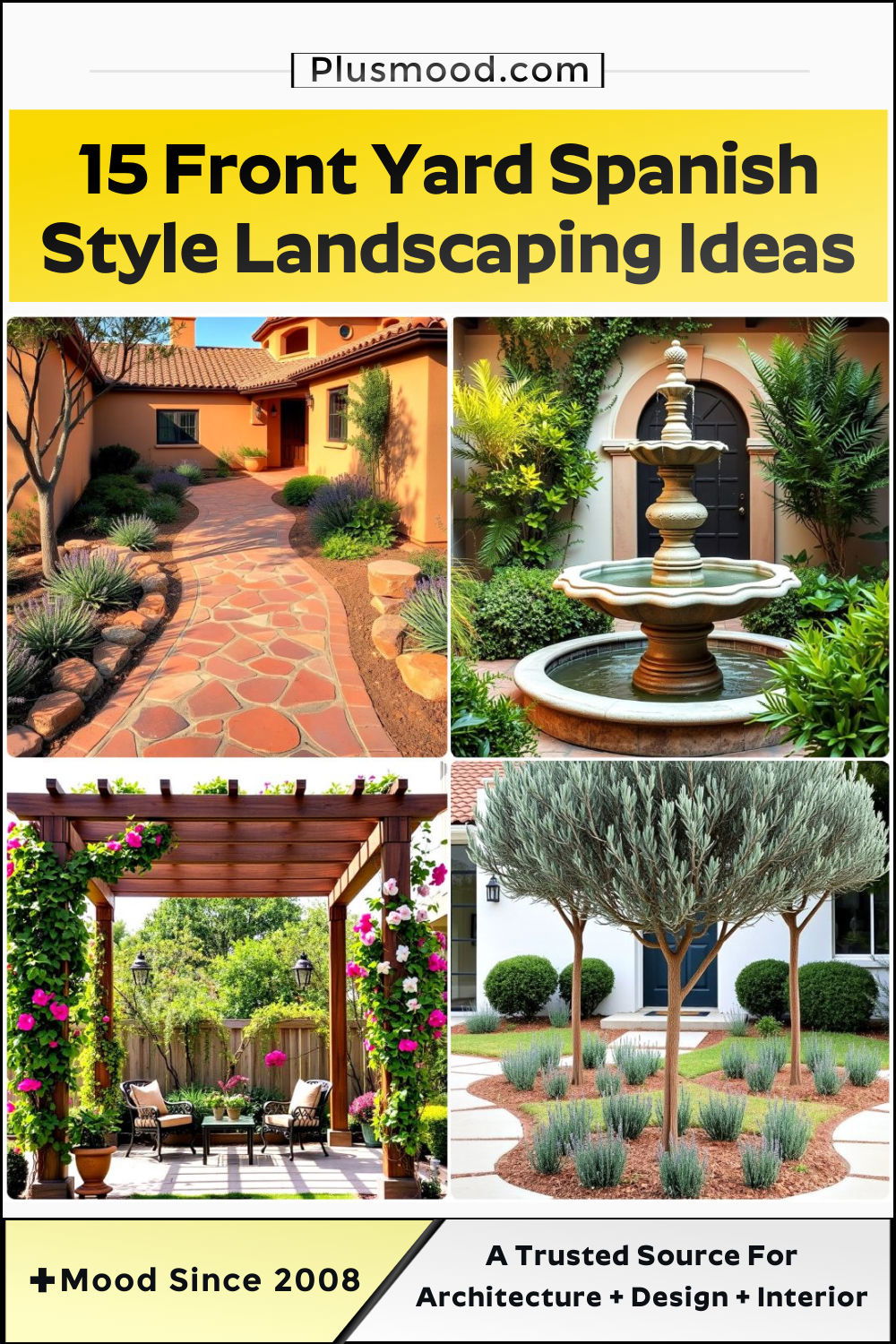best front yard spanish style landscaping ideas