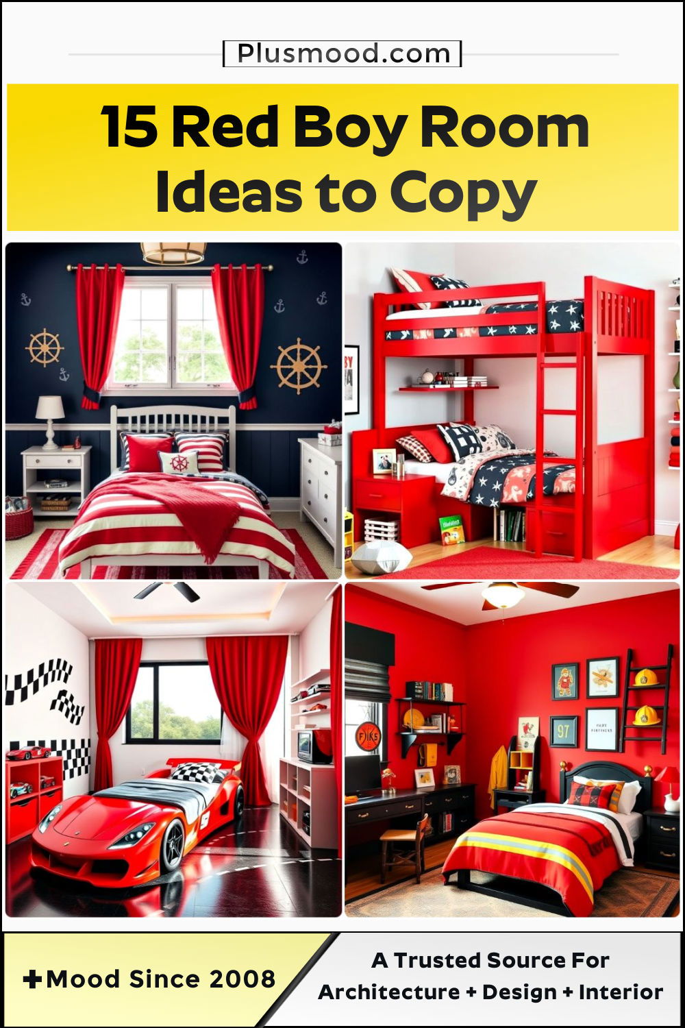 best red boy room ideas