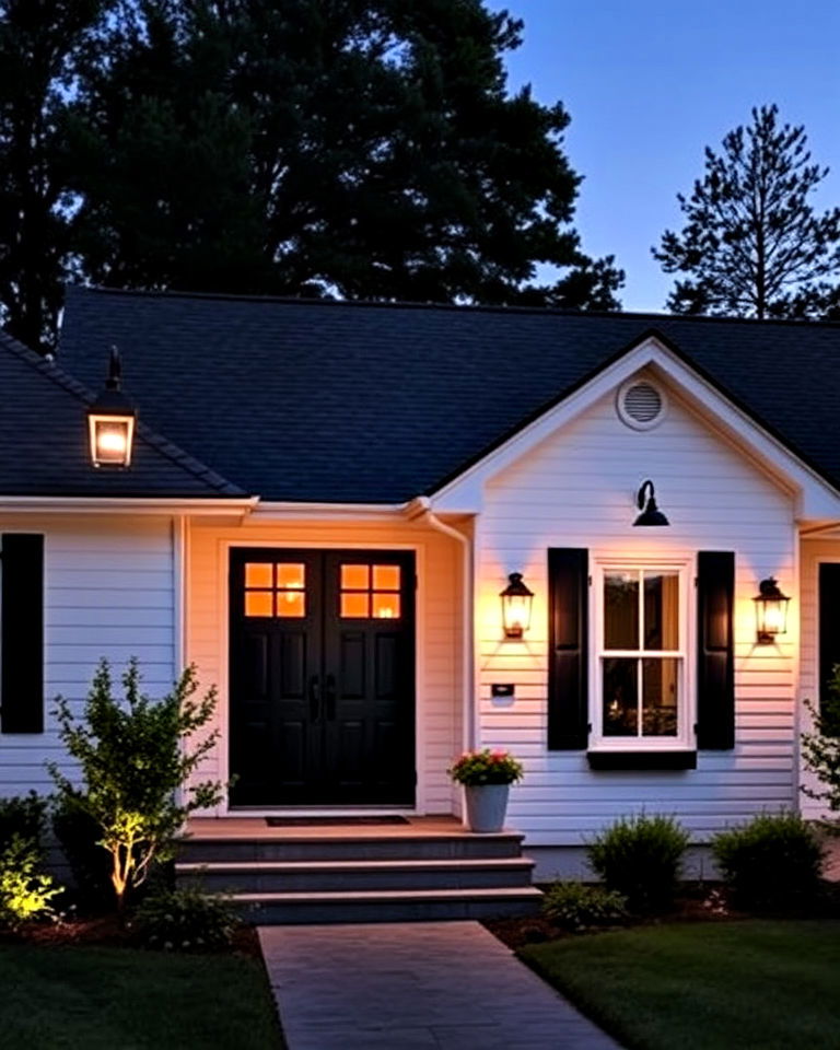 black accent lighting