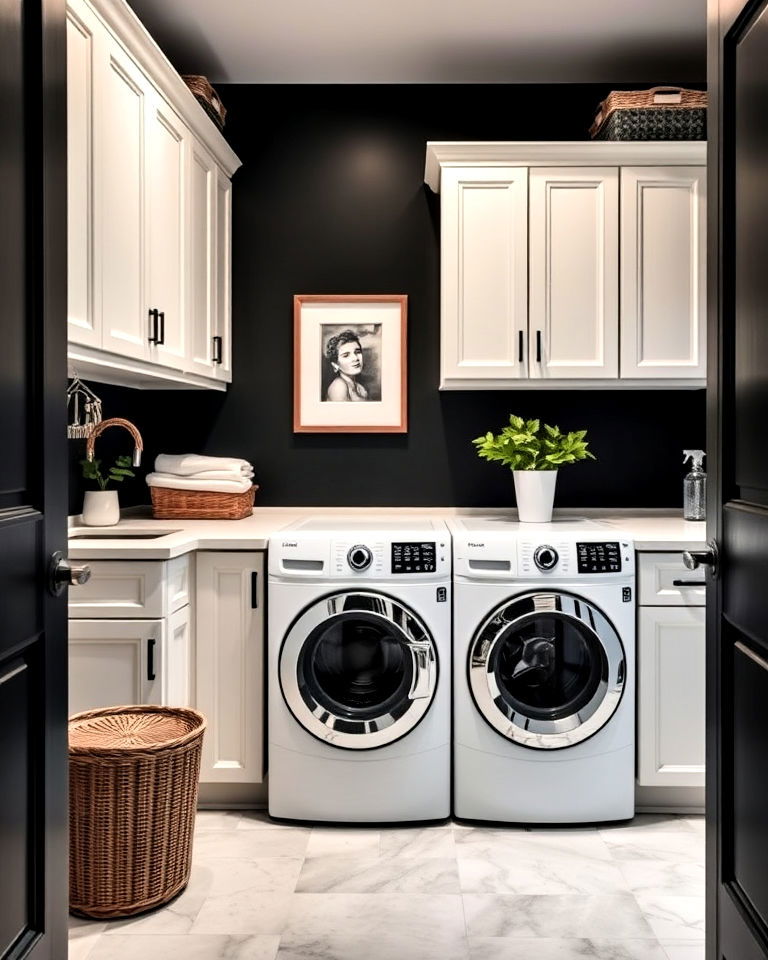 black accent wall
