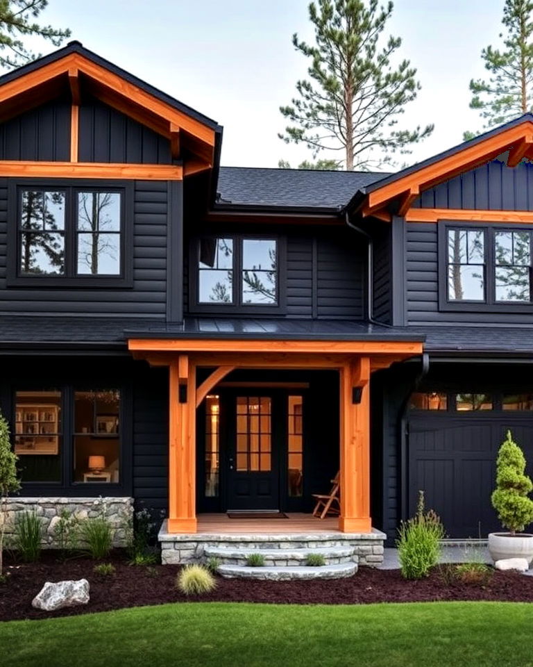 black and cedar for rustic modern cabins