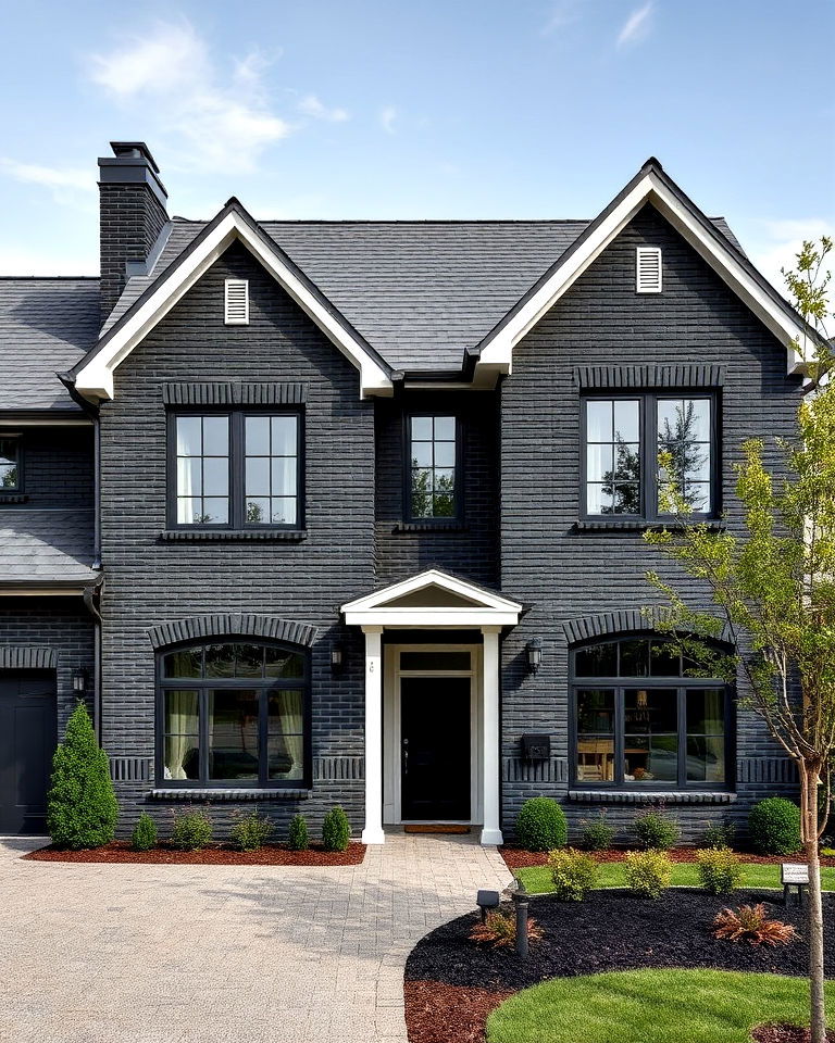 black and gray blend exterior house