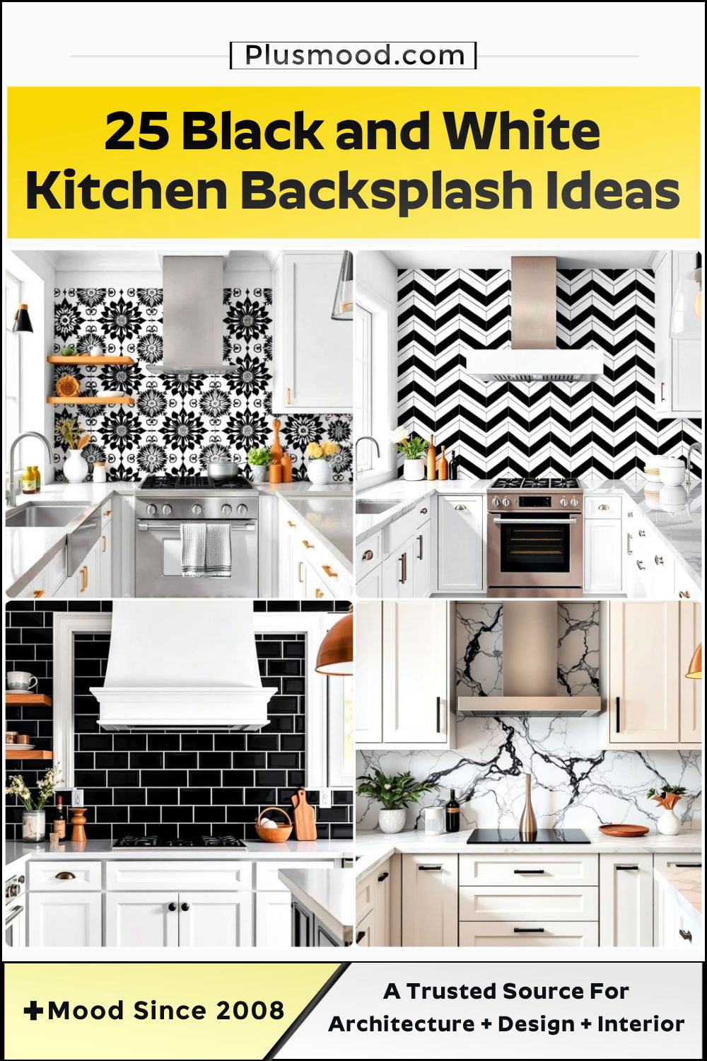 black and white kitchen backsplash ideas and inspiration