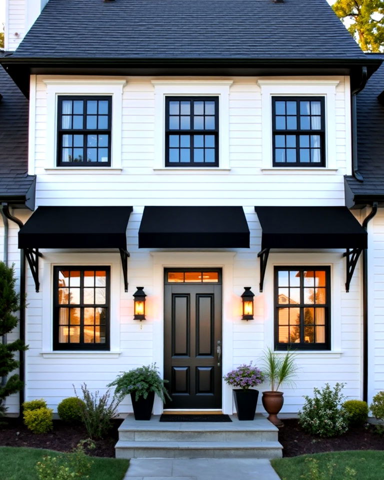 black awning accents