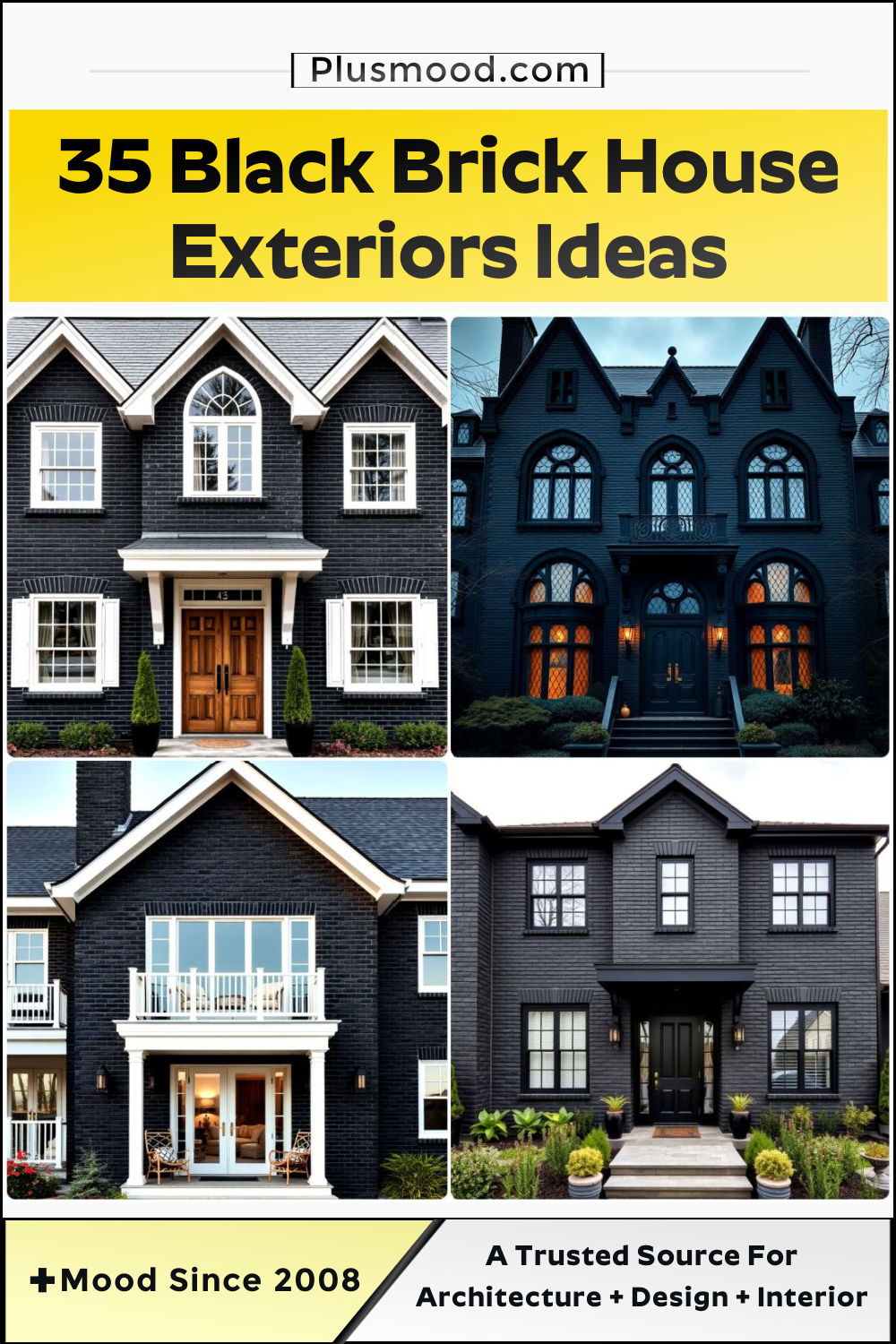 black brick house exteriors