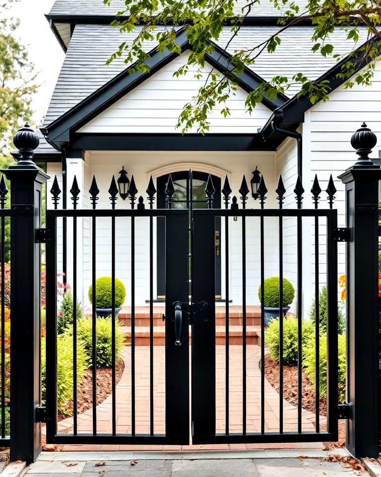 black fencing and gates
