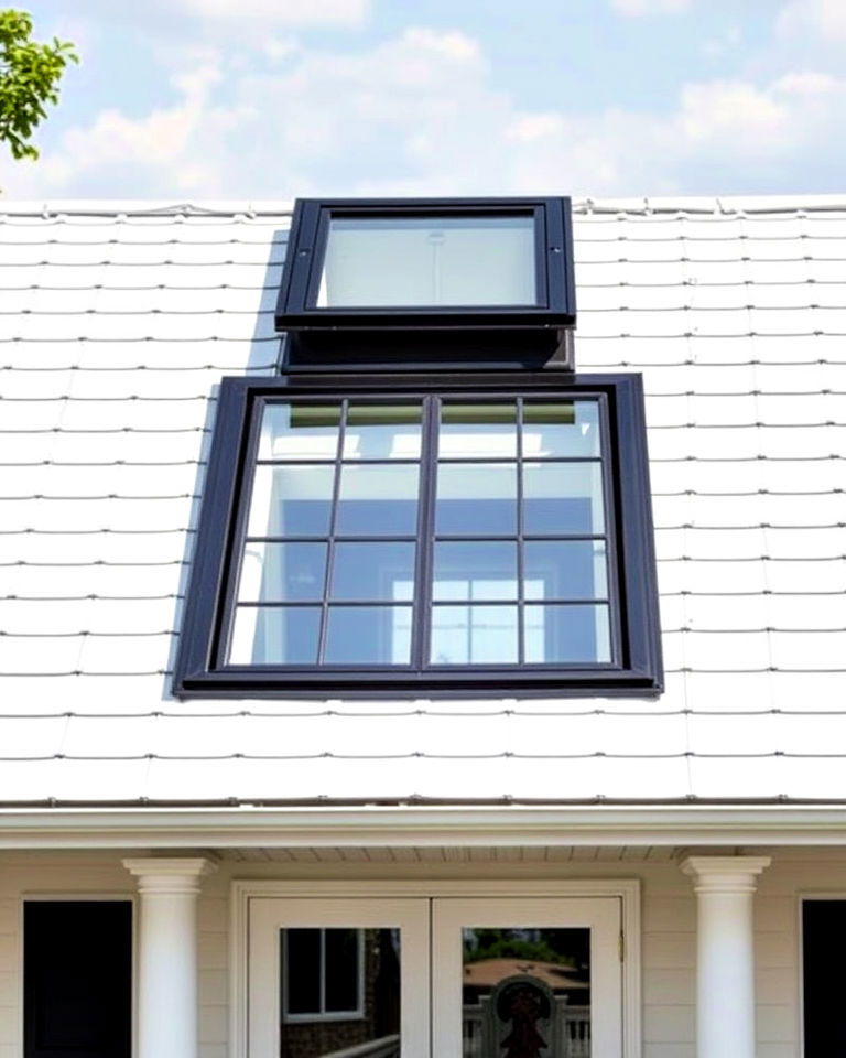 black framed skylights