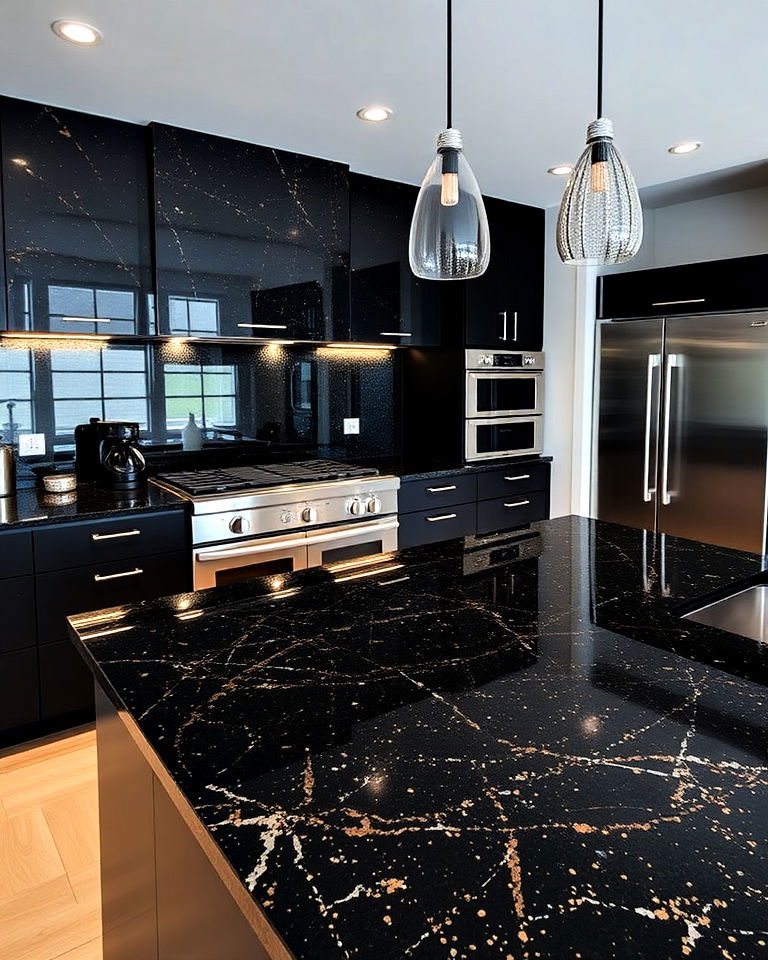 black galaxy granite countertop