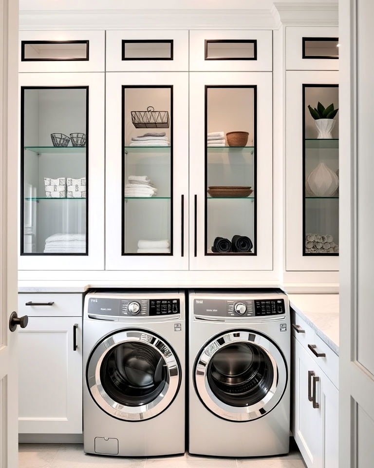 black glass cabinet inserts