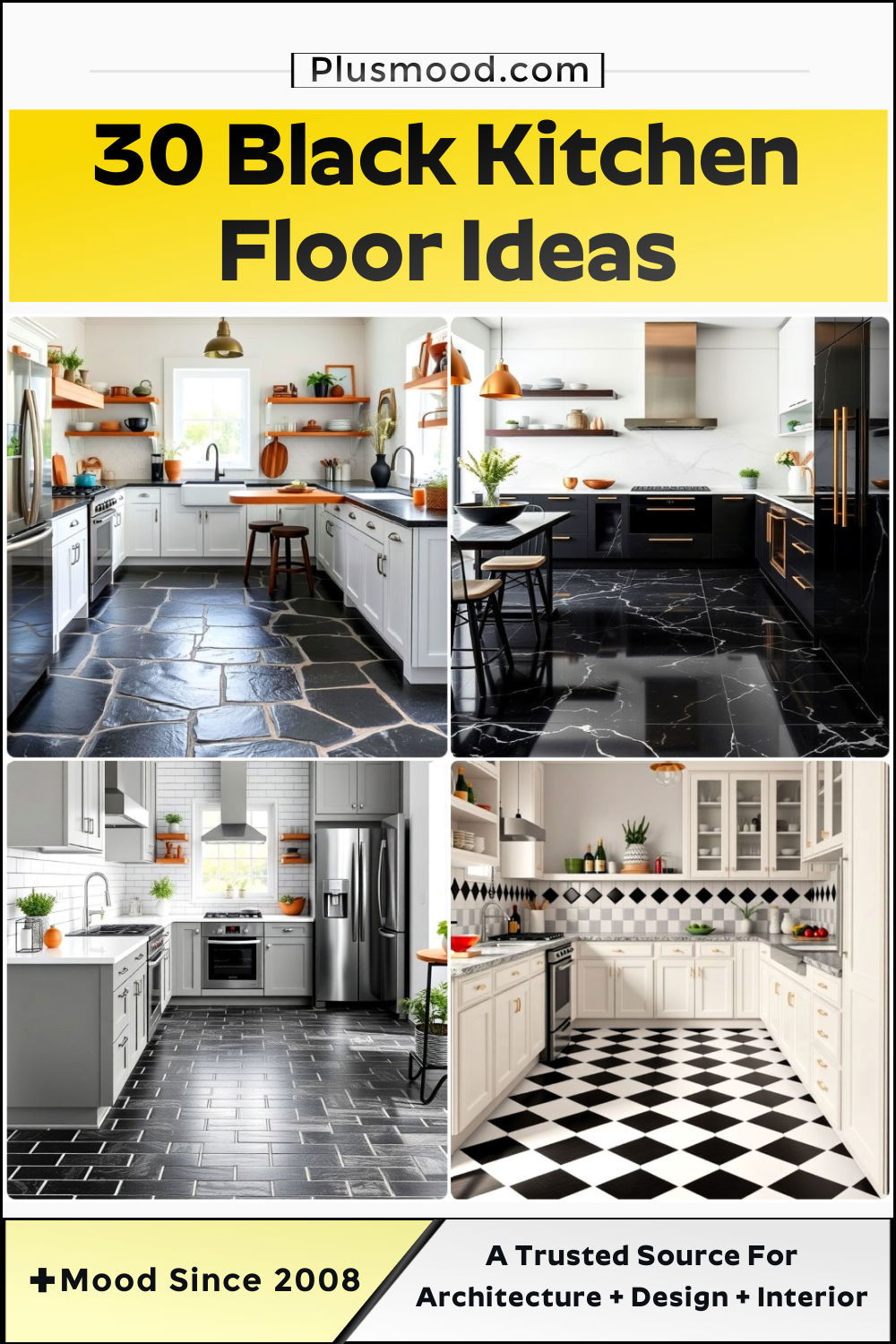 black kitchen floor ideas and inspiration