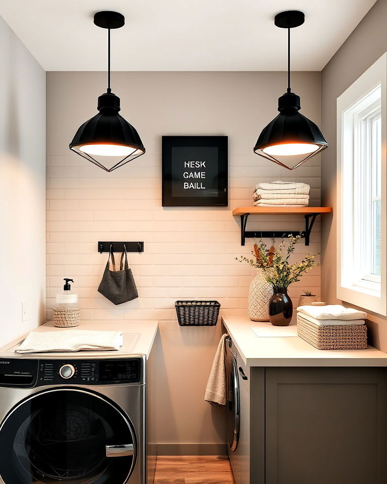 black pendant task lighting