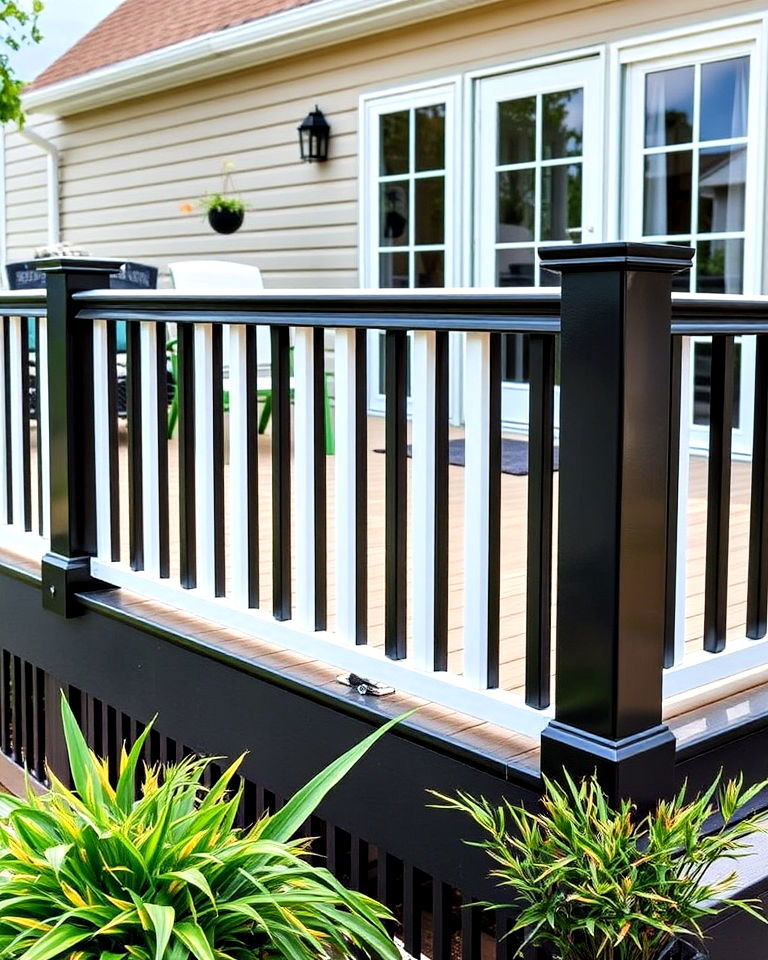black pvc railings
