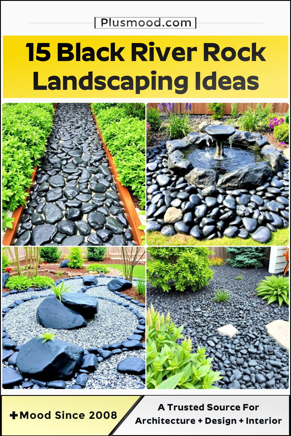 black river rock landscaping ideas to copy