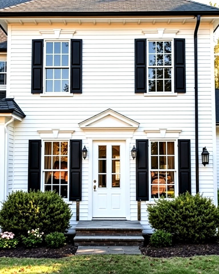 black shutters for contrast