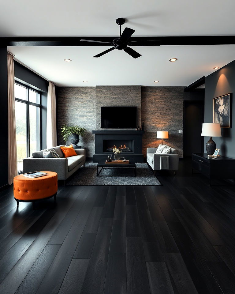 black stained