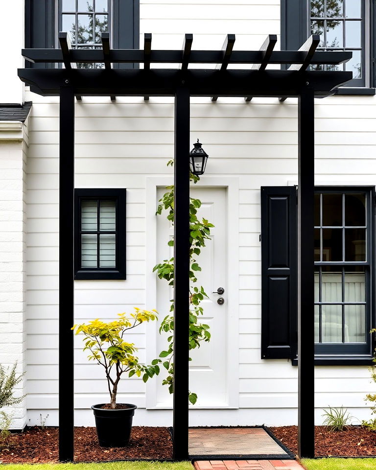 black trellis for landscaping